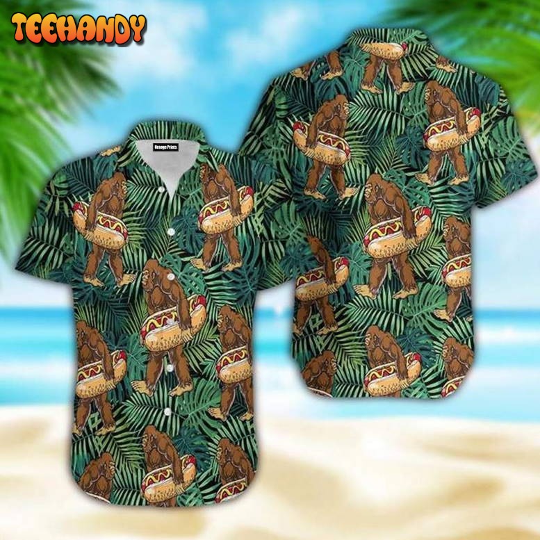 Bigfoot Hotdog Hawaiian Shirt Hawaiian Shirt