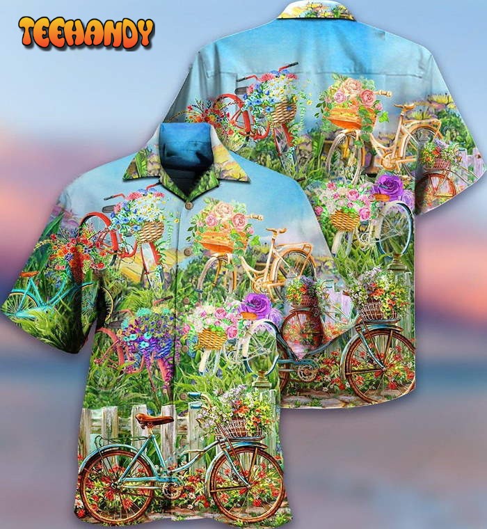 Bike Love Flowers So Much Hawaiian Shirt