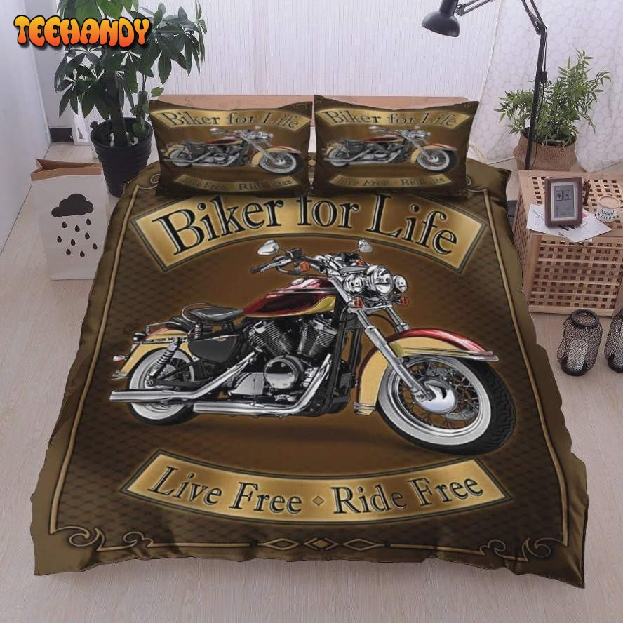 Biker For Life Live Free Ride Free Duvet Cover Bedding Sets