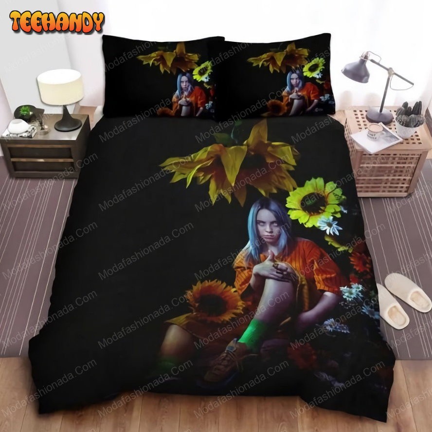 Billie Eilish And Sunflowers In The Dark Picture 23 Duvet Cover Bedding Sets