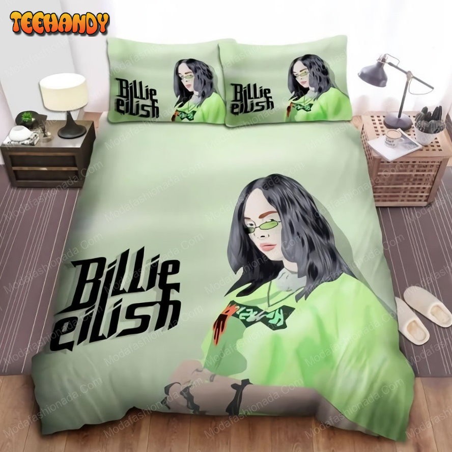 Billie Eilish Digital Drawing Duvet Cover Bedding Sets