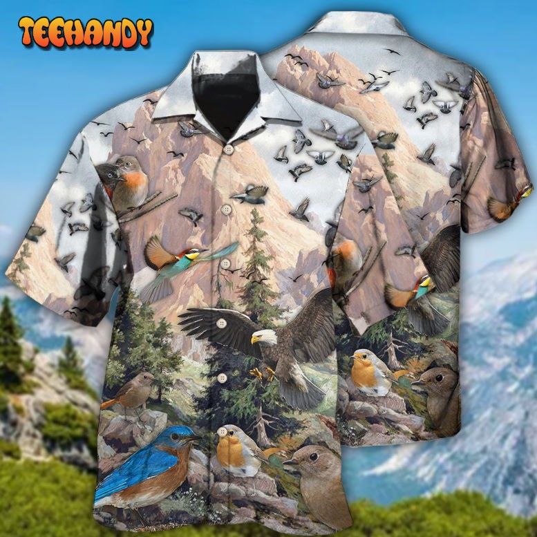 Birds On Mountain Hawaiian Shirt