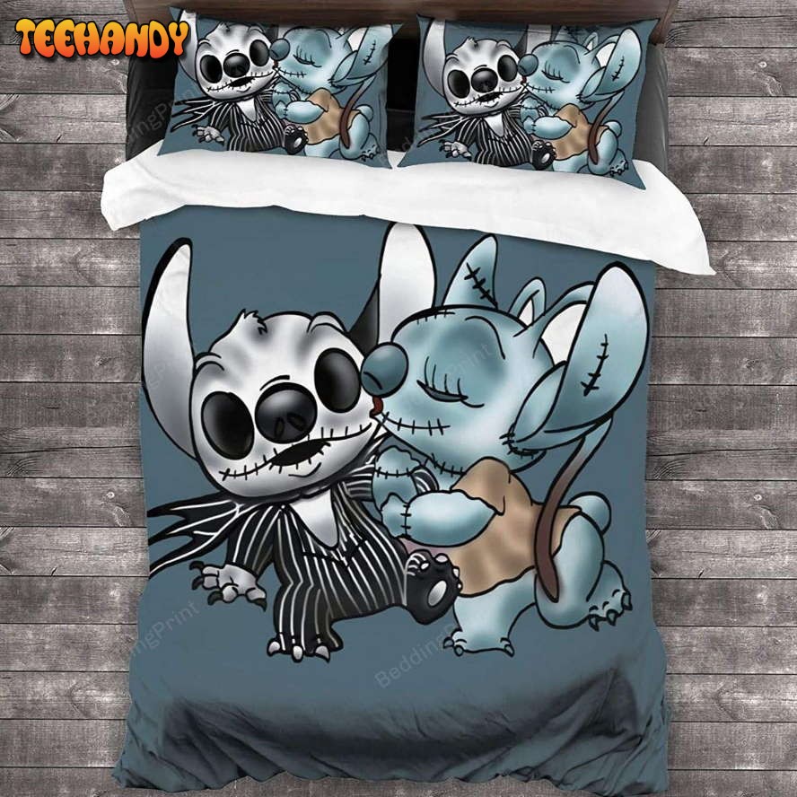 Bl- Stitch And Angel Nightmare Before Xmas Duvet Cover Bedding Sets