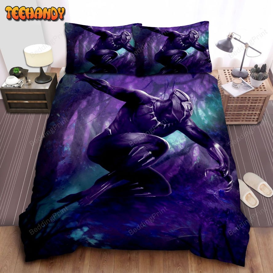 Black Panther In Action Duvet Cover Bedding Sets