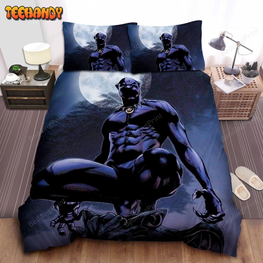 Black Panther Under The Moon Duvet Cover Bedding Sets