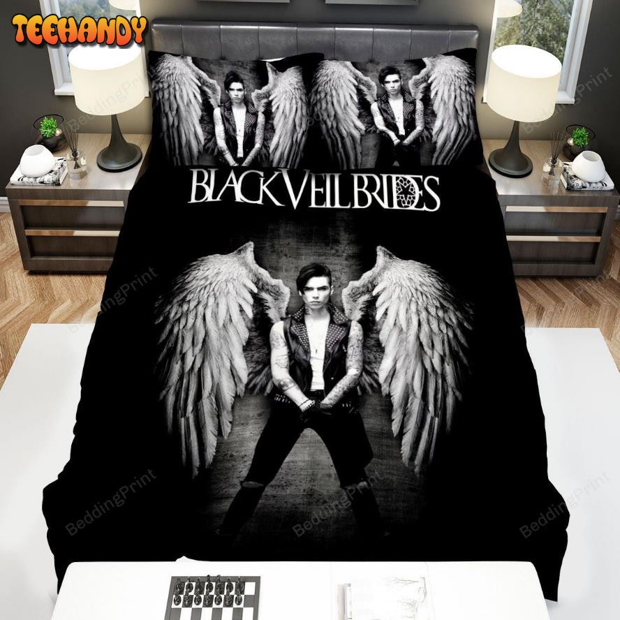 Black Veil Brides Member With Angel Wings Duvet Cover Bedding Sets