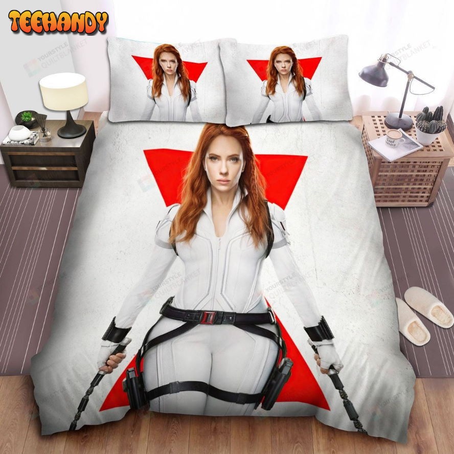 Black Widow, Black Widow In White Suit Duvet Cover Bedding Sets