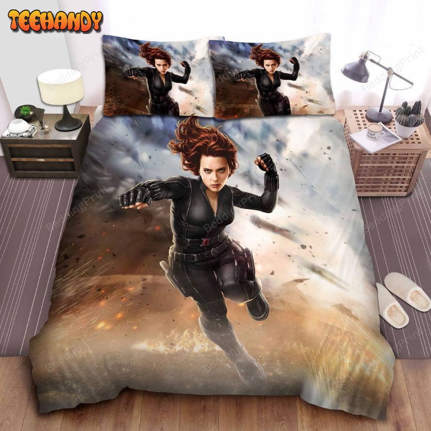 Black Widow, Punching Villains Duvet Cover Bedding Sets