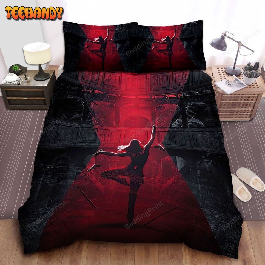 Black Widow, Silhouette Of Black Widow Duvet Cover Bedding Sets