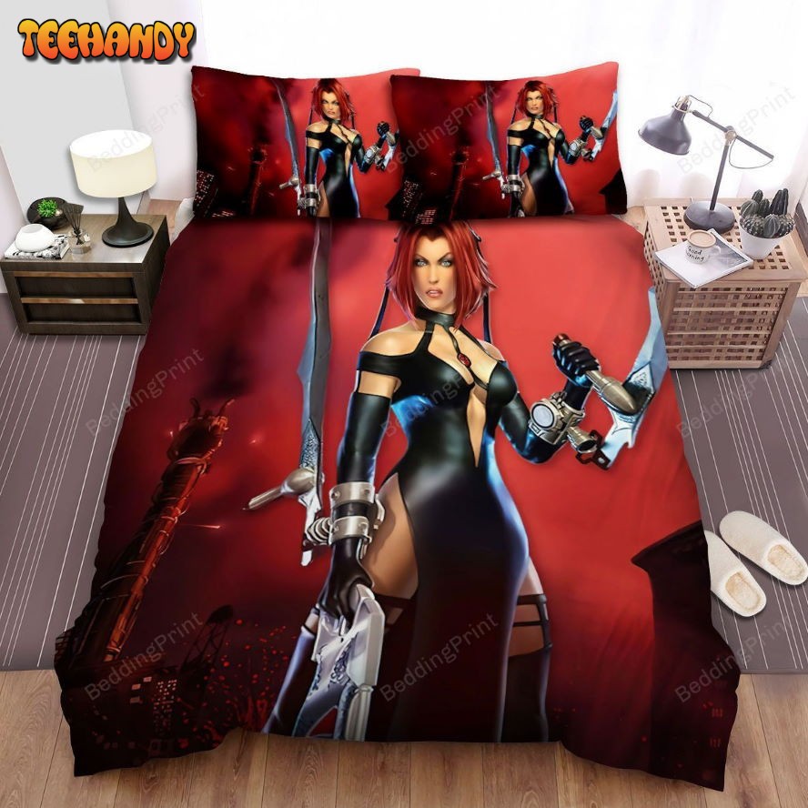 Bloodrayne Red Background Duvet Cover Bedding Sets