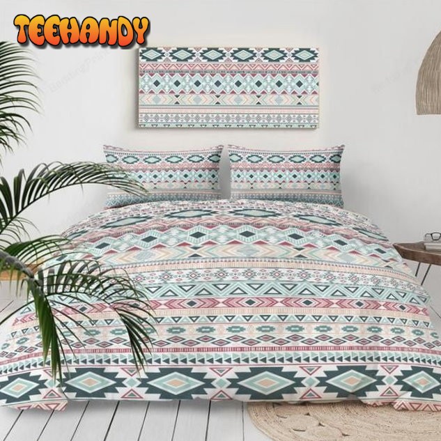 Blue Aztec Geometric Duvet Cover Bedding Sets