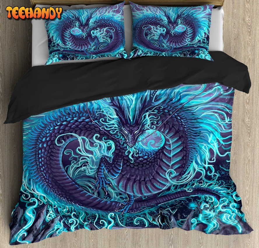 Blue Dragon Art Bed Sheets Duvet Cover Bedding Sets