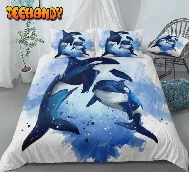 Blue Ocean Whale Duvet Cover Bedding Sets