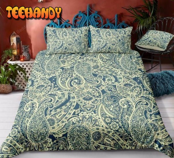 Blue Paisley Bed Sheets Duvet Cover Bedding Sets