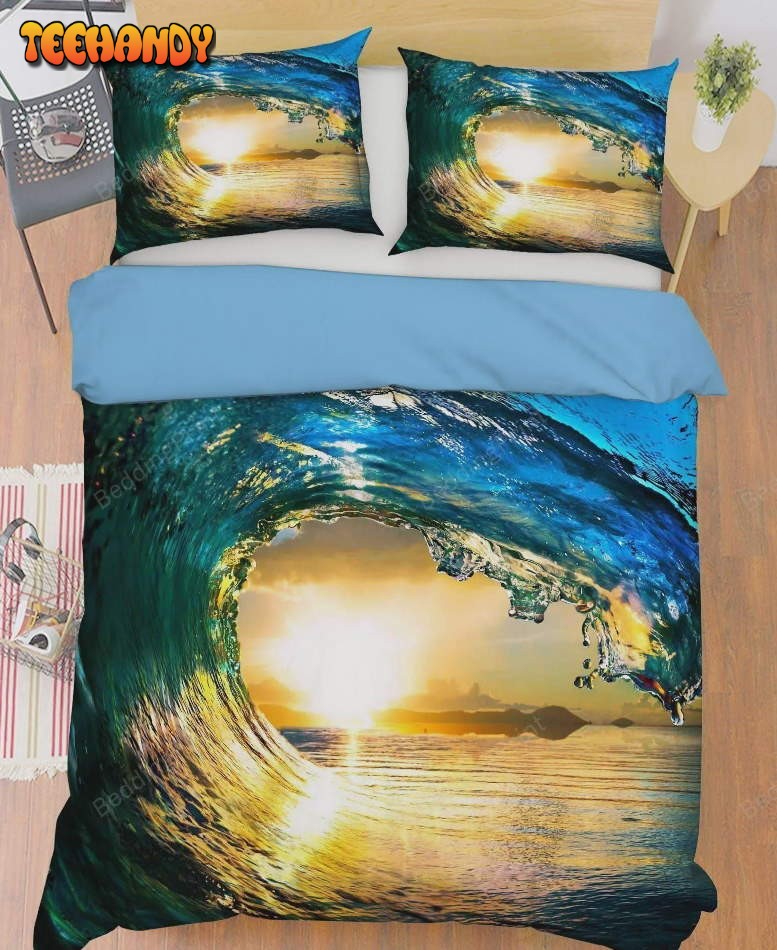 Blue Sea Wave Sunlight Duvet Cover Bedding Sets