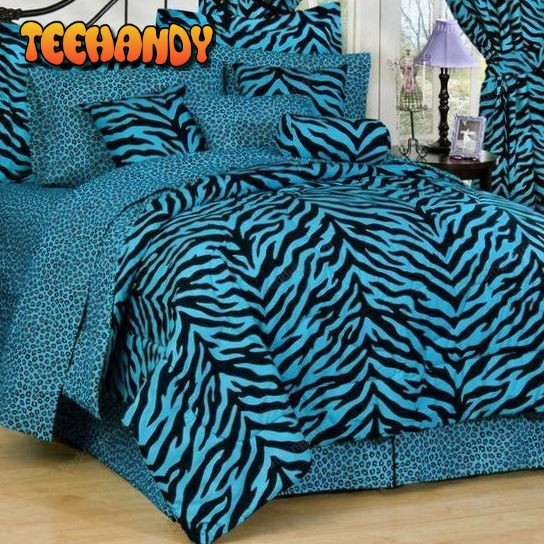 Blue Zebra Duvet Cover Bedding Sets