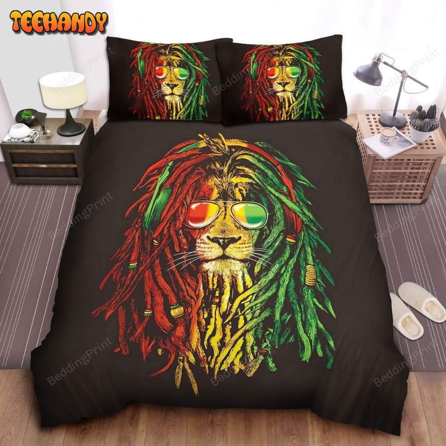 Bob Marley As A Rasta Lion Head Artwork Duvet Cover Bedding Sets