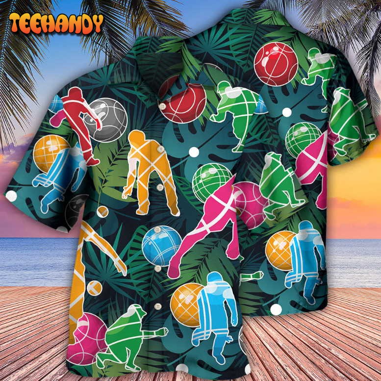 Bocce Ball Tropical Colorful Ball Games Hawaiian Shirt