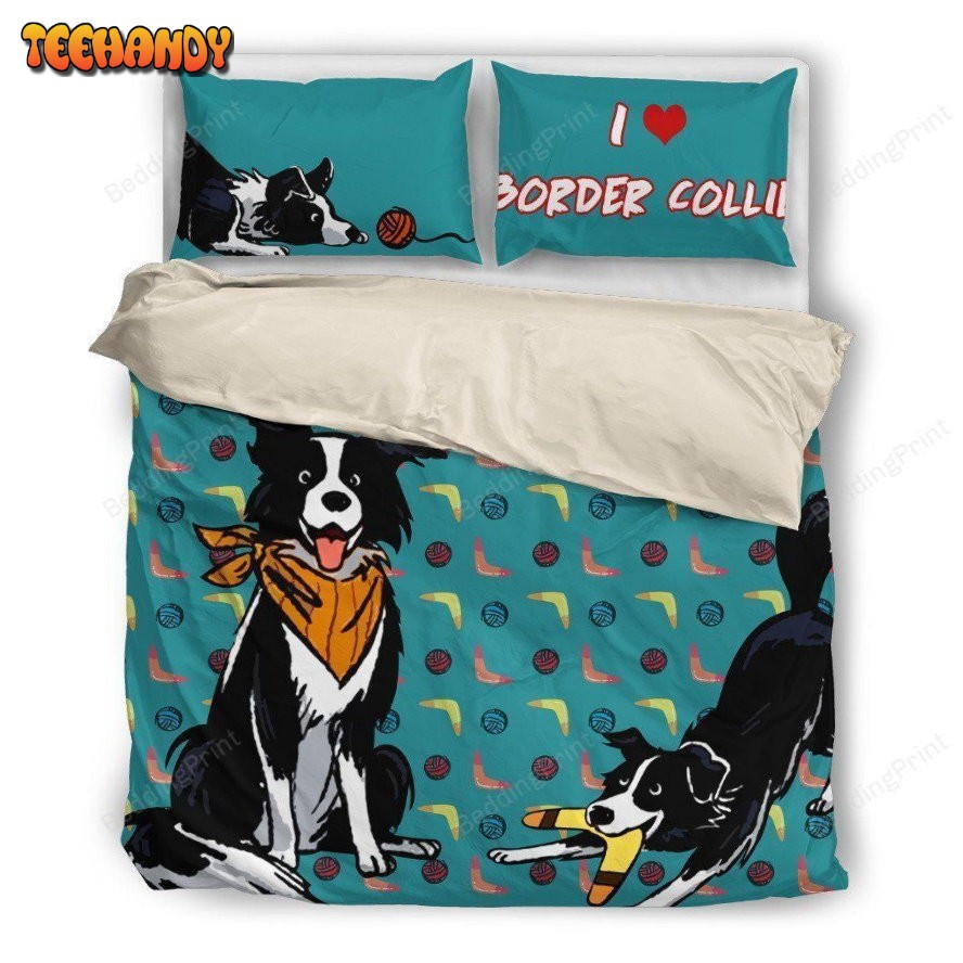 Border Collie Bed Sheets Duvet Cover Bedding Sets