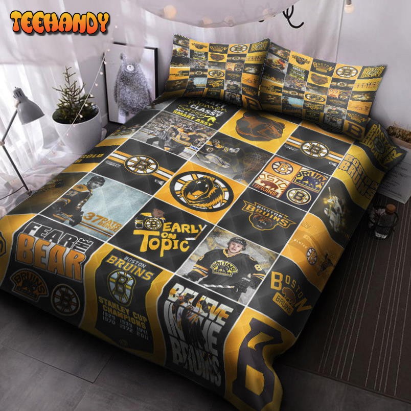 Boston Bruins Hockey V1 Duvet Cover Bedding Sets