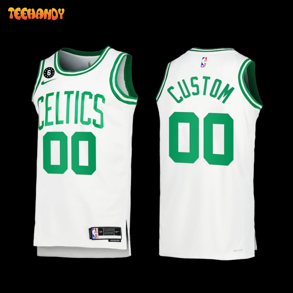 Boston Celtics Custom 2022-23 White Association Edition Jersey