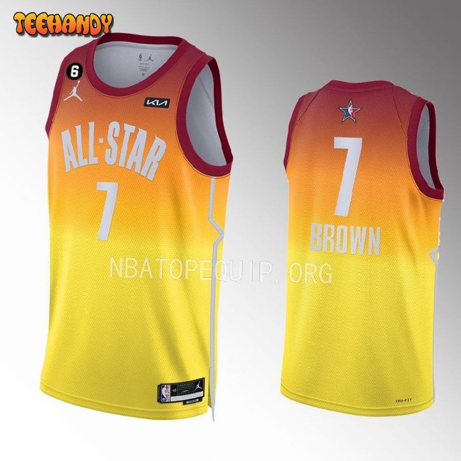 Boston Celtics Jaylen Brown 2023 NBA All-Star Orange Jersey