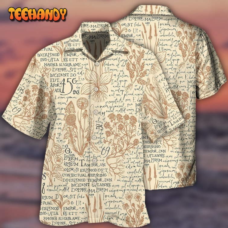 Botany Writing Hawaiian Shirt