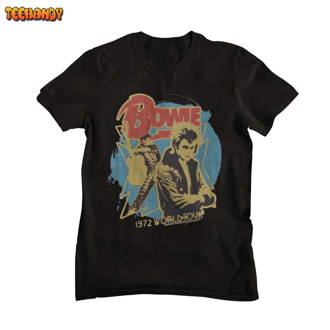 Bowie Retro 1972 World Tour Music Band Unisex T-shirt