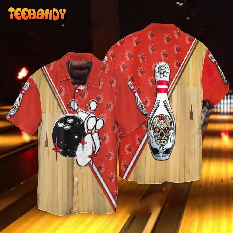 Bowling Awesome Ball Skull Hawaiian Shirt