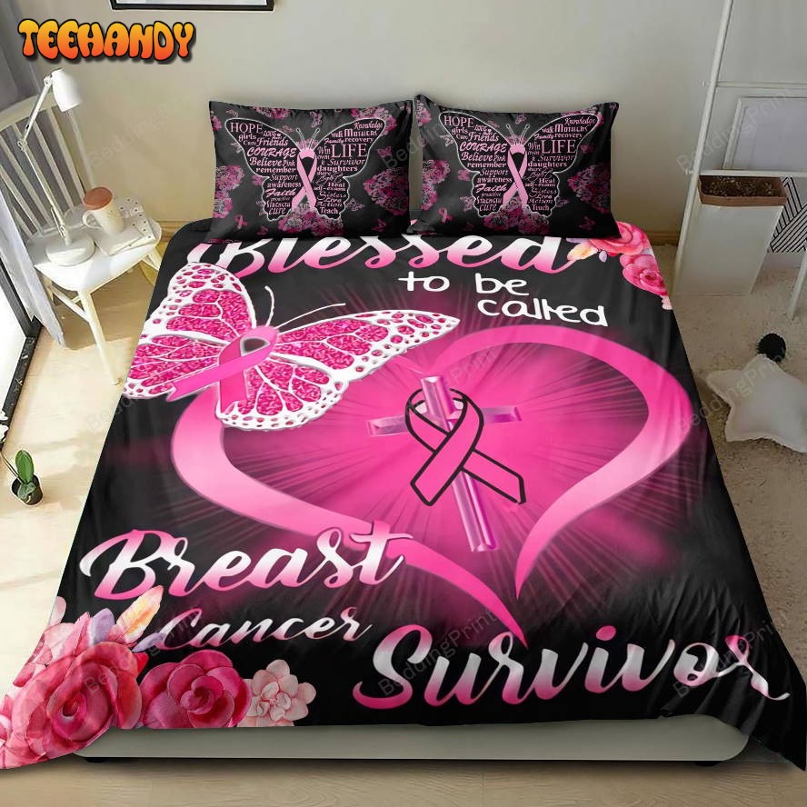 Breast Cancer Blessed To Be Called Breast Cancer Survivor Bedding Sets