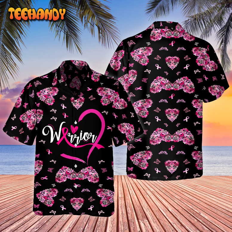 Breast Cancer Warrior Style Hawaiian Shirt