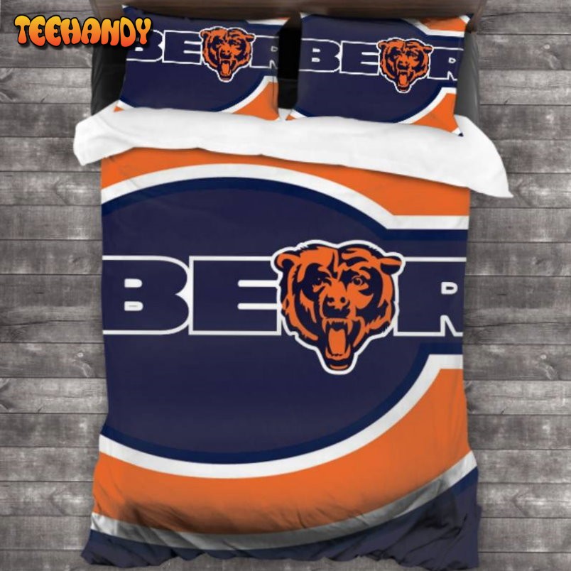 Breathable Chicago Bears Logo Duvet Cover Bedding Sets