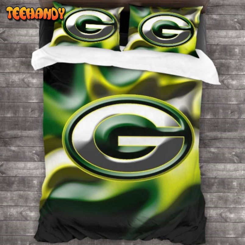 Breathable Green Bay Packers Logo Duvet Cover Bedding Sets