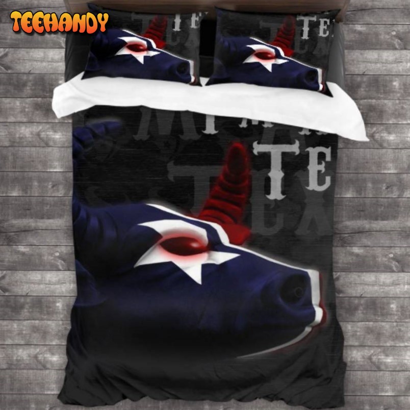 Breathable Houston Texans Logo Duvet Cover Bedding Sets