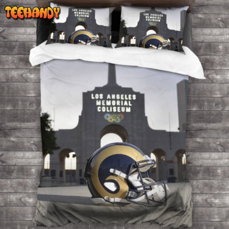 Breathable Los Angeles Rams Logo Duyet Cover Bedding Sets