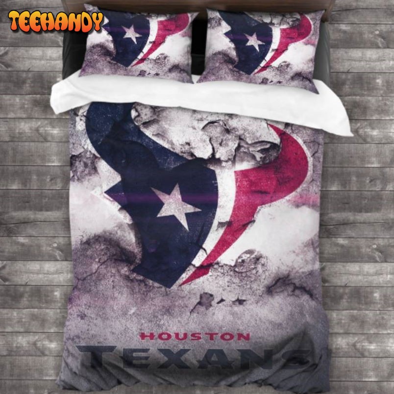 Breathable NFL Houston Texans Logo Duyet Cover Bedding Sets