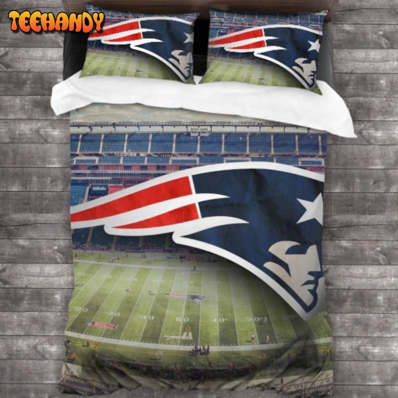 Breathable NFL New England Patriots Logo Duyet Cover Bedding Sets