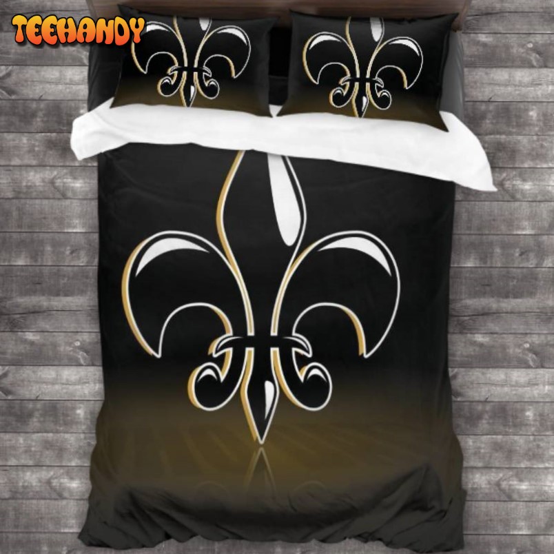 Breathable NFL New Orleans Saints Logo Duyet Cover Bedding Sets