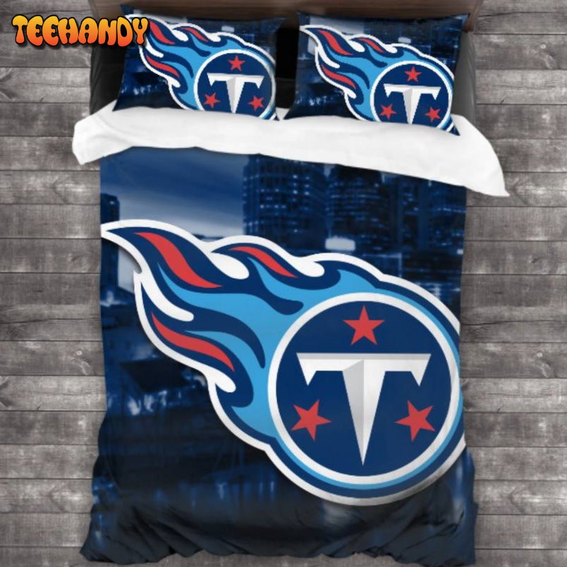 Breathable NFL Tennessee Titans Logo Duyet Cover Bedding Sets