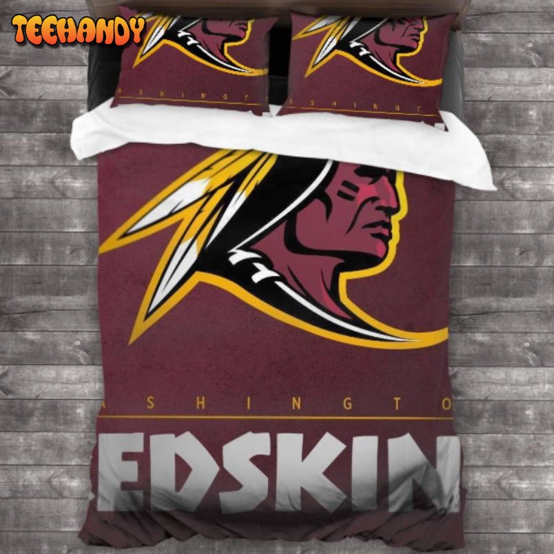 Breathable NFL Washington Redskins Football Team Logo Duyet Cover Bedding Sets