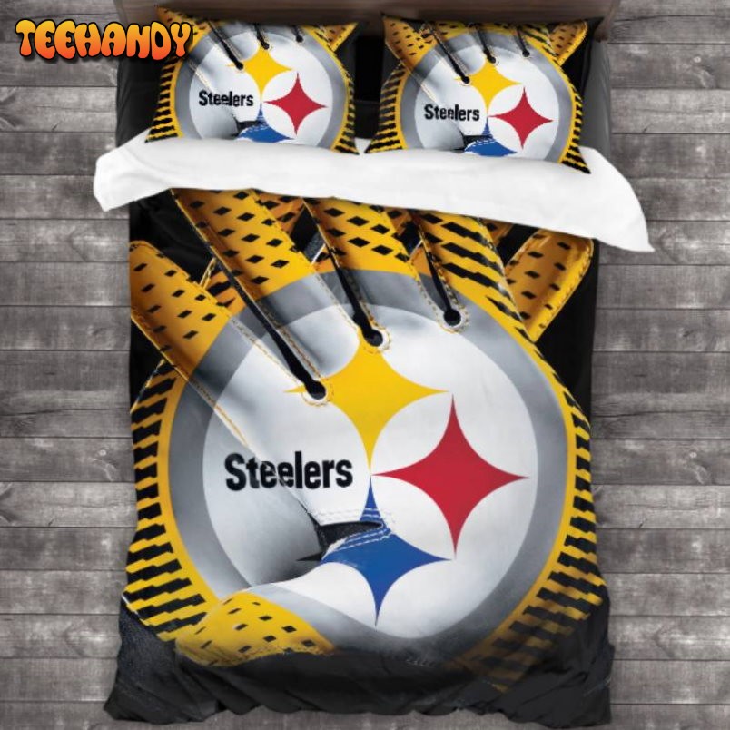 Breathable Pittsburgh Steelers Logo Duyet Cover Bedding Sets