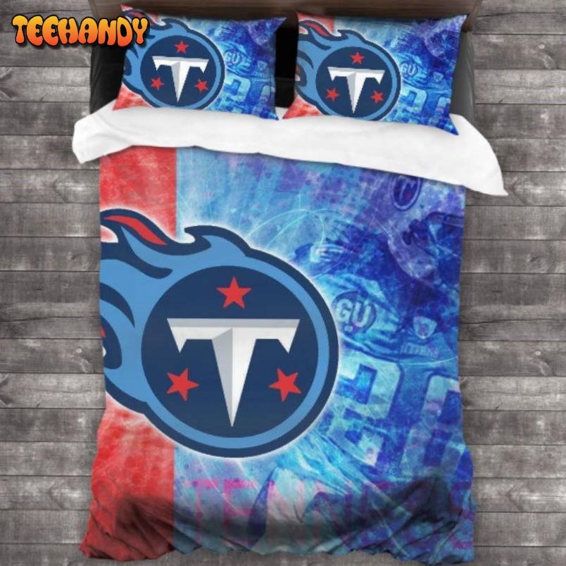 Breathable Tennessee Titans Logo Duyet Cover Bedding Sets