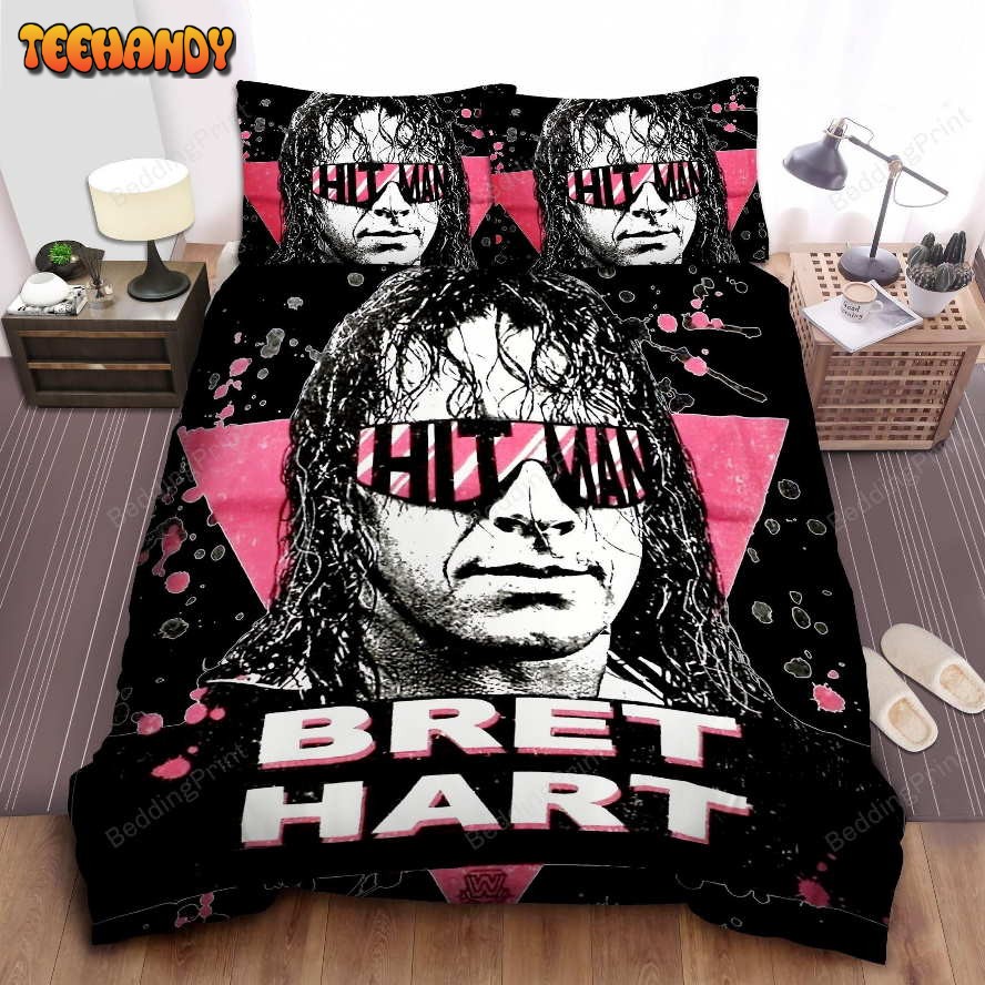 Bret The Hitman Hart With Super Cool Glasses Painting Bedding Sets