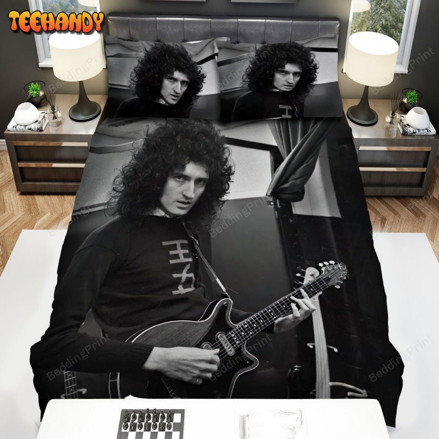 Brian May Musician Singer Black And White Picture Duyet Cover Bedding Sets