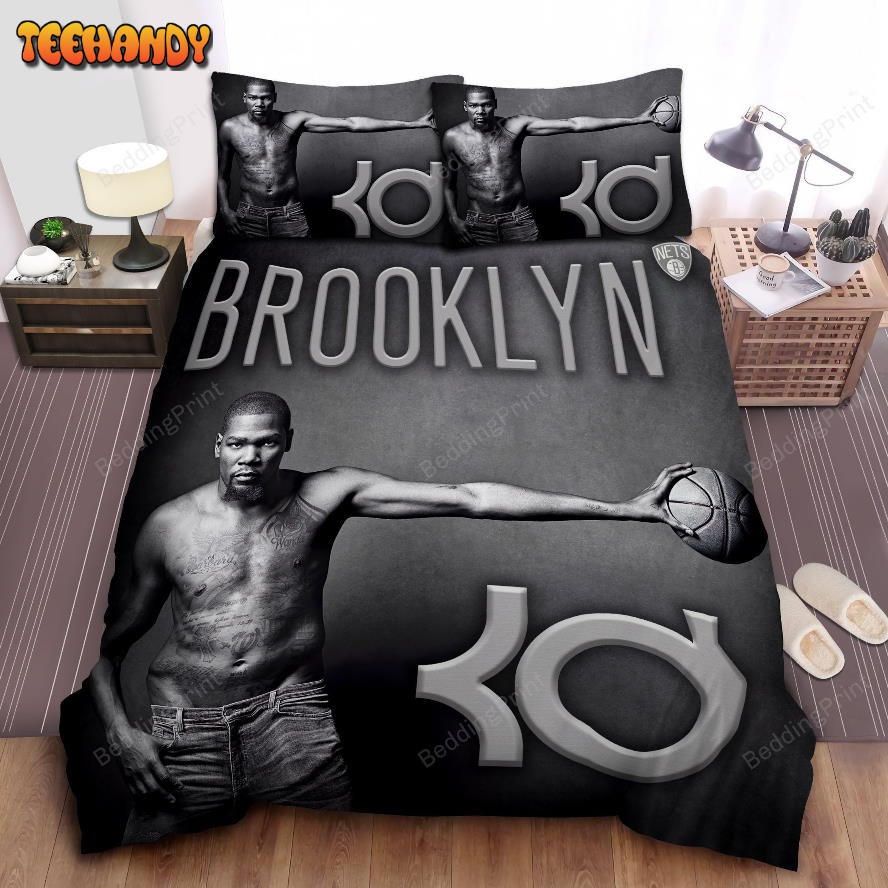 Brooklyn Nets Kevin Durant Basketball Photo Shoot Duyet Cover Bedding Sets