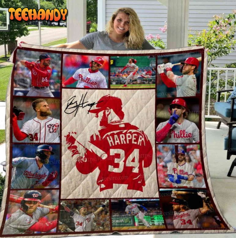 Bryce Harper 3D Quilt Blanket