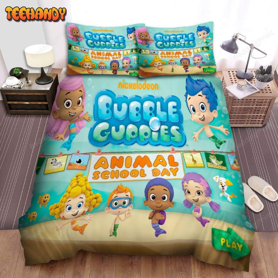 Bubble Guppies Animal School Day Poster Duyet Cover Bedding Sets