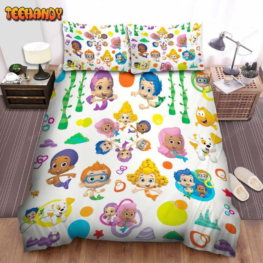 Bubble Guppies Happy Time Bed Sheet Bedding Sets