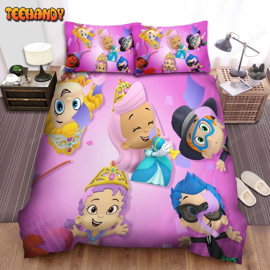 Bubble Guppies Having Fun Bed Sheet Spread Duvet Cover Bedding Sets