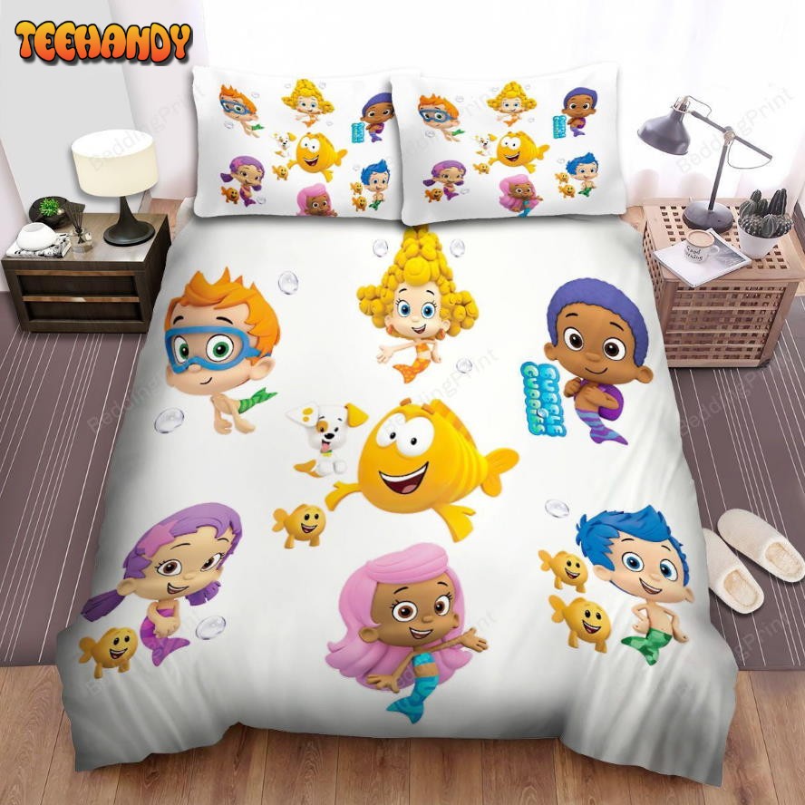 Bubble Guppies Mr. Grouper And Friends Duvet Cover Bedding Sets